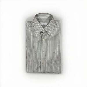 ERMENEGILDO ZEGNA MENS GREEN DRESS SHIRT 16/41 100% COTTON GREAT CONDITION!